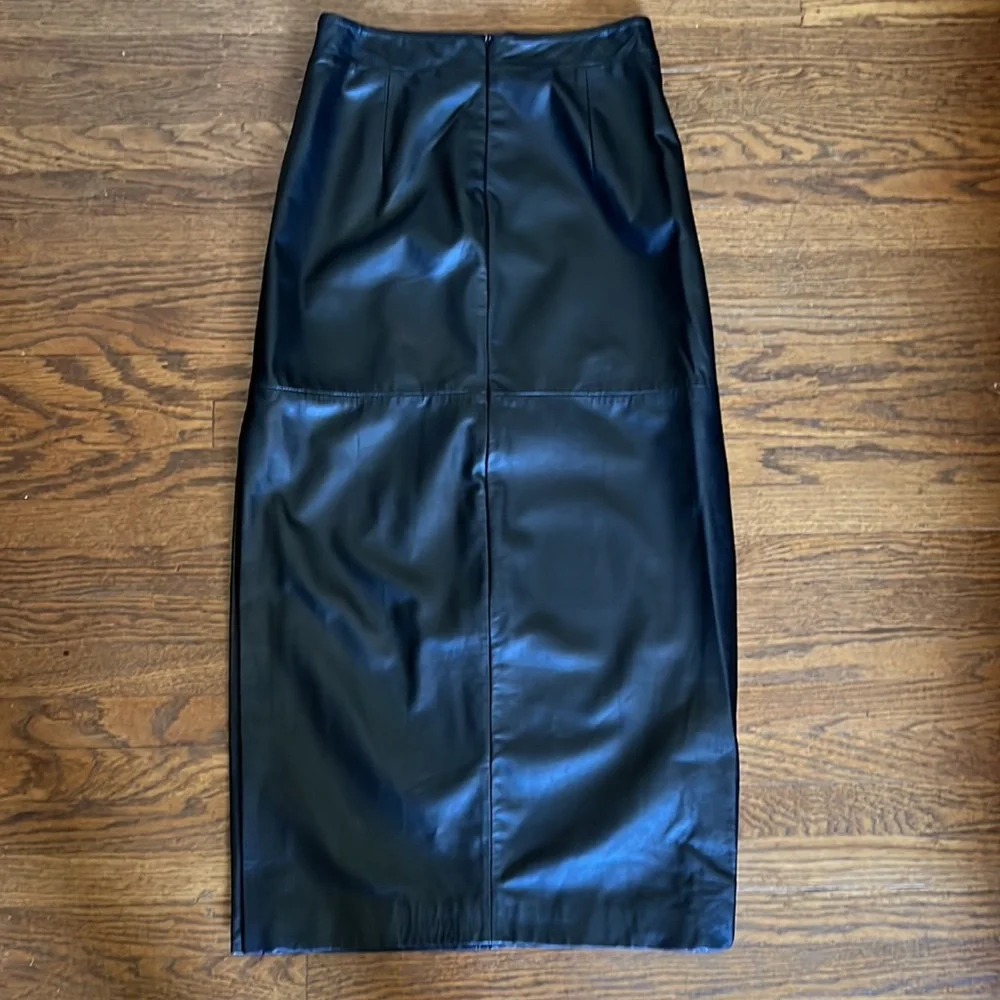 Jigsaw London leather skirt, black, 4 - Picture 10 of 12